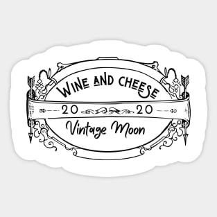 wine and cheese Sticker